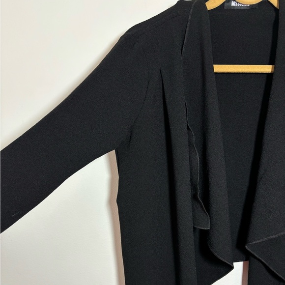 Missguided longsleeve black waterfall cardigan size small 140 - Picture 1 of 5